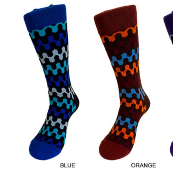 Robert Lewis Purple Necktie Hanky Socks Box 3 Set - Picture 5 of 7